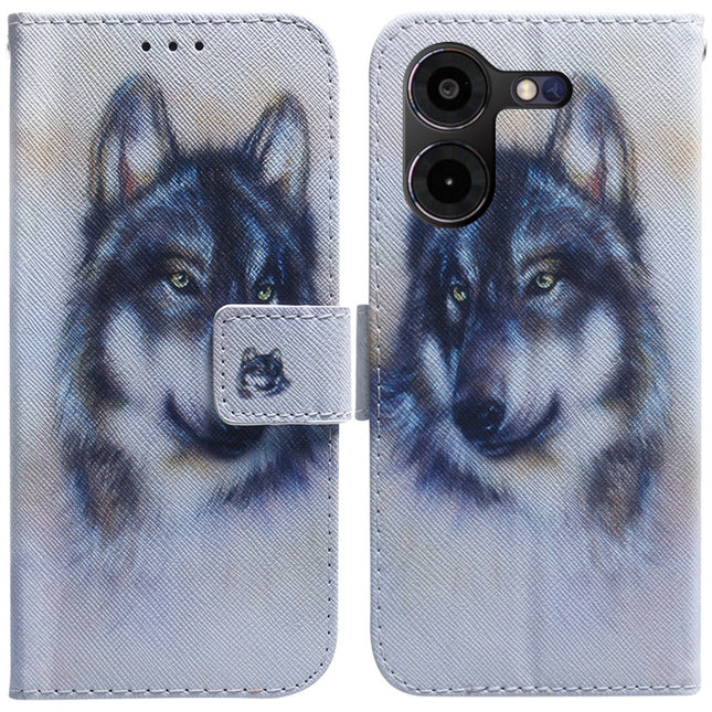Coloured Drawing Flip Leather Phone Case, For Tecno Pova 5 Pro, For Tecno Pova Neo 3