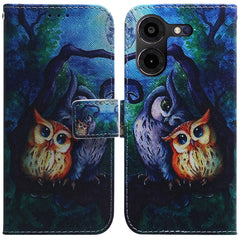 Coloured Drawing Flip Leather Phone Case, For Tecno Pova 5 Pro, For Tecno Pova Neo 3, For Tecno Camon 20 Premier 5G