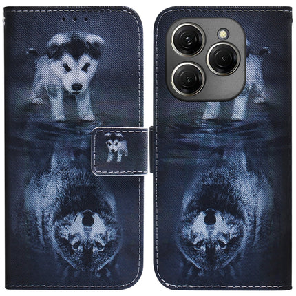 Coloured Drawing Flip Leather Phone Case, For Tecno Spark 20 Pro+ 4G, For Tecno Spark 20 Pro