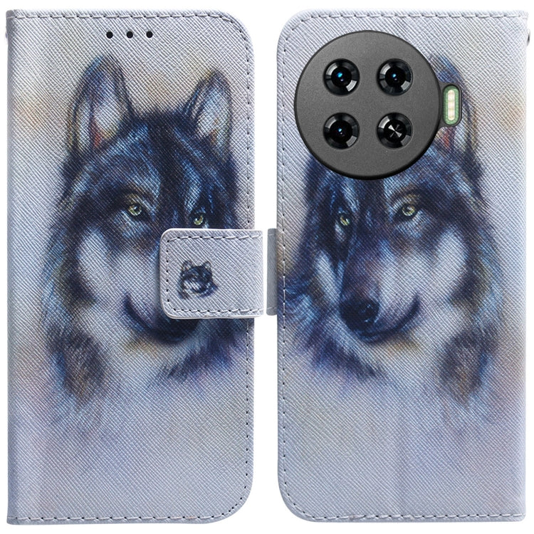 Coloured Drawing Flip Leather Phone Case