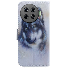 Coloured Drawing Flip Leather Phone Case