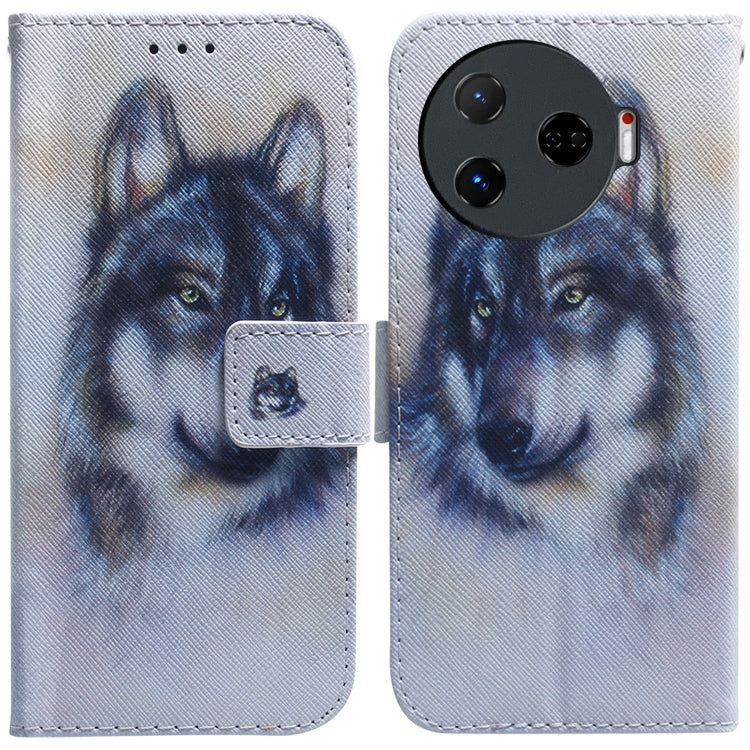 Coloured Drawing Flip Leather Phone Case