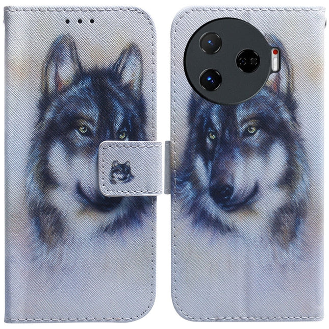 Coloured Drawing Flip Leather Phone Case, For Tecno Camon 30 Pro CL8, For Tecno Camon 30 4G / 30 5G CL6 CL7