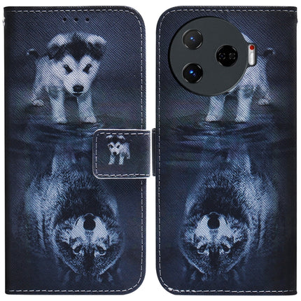 Coloured Drawing Flip Leather Phone Case, For Tecno Camon 30 Pro CL8, For Tecno Camon 30 4G / 30 5G CL6 CL7