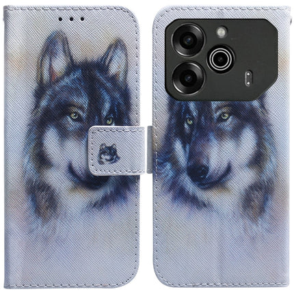 Coloured Drawing Flip Leather Phone Case, For Tecno Pova 6 Neo, For Tecno Pova 6 Pro / Pova 6
