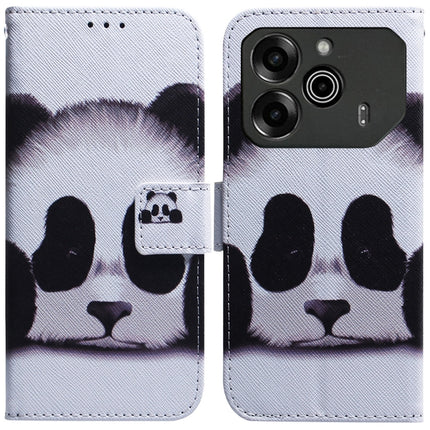 Coloured Drawing Flip Leather Phone Case, For Tecno Pova 6 Neo, For Tecno Pova 6 Pro / Pova 6