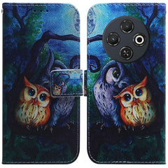 Coloured Drawing Flip Leather Phone Case, For Tecno Spark 30C, For Tecno Spark Go 1 / Pop 9 Pro, For Tecno Camon 30 Premier 5G