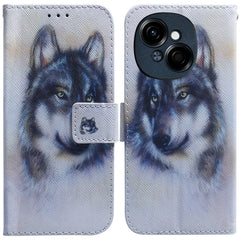 Coloured Drawing Flip Leather Phone Case, For Tecno Spark 30C, For Tecno Spark Go 1 / Pop 9 Pro, For Tecno Camon 30 Premier 5G