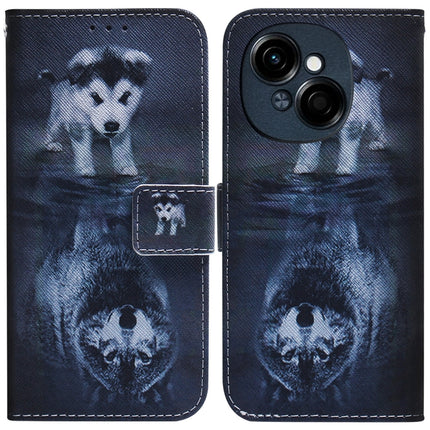 Coloured Drawing Flip Leather Phone Case, For Tecno Spark Go 1 / Pop 9 Pro, For Tecno Camon 30 Premier 5G