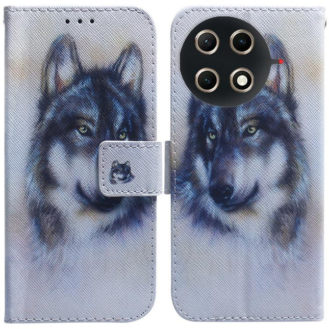 Coloured Drawing Flip Leather Phone Case, For Tecno Camon 30S / Camon 30S Pro, For Tecno Spark 30C