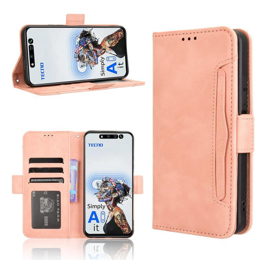 Skin Feel Calf Texture Card Slots Leather Phone Case, For Tecno Pova 6 Neo 5G / Spark 30 5G, For Tecno Spark 30 Pro 4G, For Tecno Spark 30 4G, For Tecno Spark Go 1 / Pop 9 / Spark Go 2025
