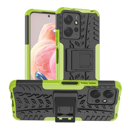 Tire Texture TPU + PC Phone Case with Holder, For Xiaomi Redmi Note 13 Pro+ 5G, For Xiaomi Redmi Note 13 Pro 5G Global, For Xiaomi Redmi 12 4G, For Xiaomi Redmi Note 12S / 11S / 11, For Xiaomi Redmi Note 12 4G Global