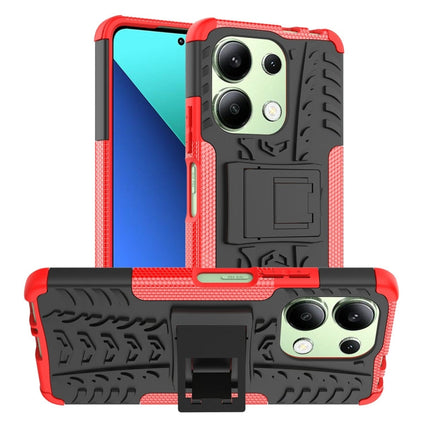 Tire Texture TPU + PC Phone Case with Holder, For Xiaomi Redmi A3 4G, For Xiaomi Redmi Note 13 4G, For Xiaomi Poco C65, For Xiaomi Redmi Note 13 5G Global, For Xiaomi Redmi 13C 4G