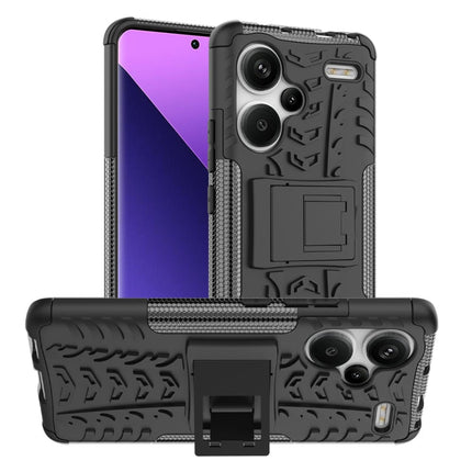 Tire Texture TPU + PC Phone Case with Holder, For Xiaomi Redmi Note 13 Pro+ 5G, For Xiaomi Redmi Note 13 Pro 5G Global, For Xiaomi Redmi 12 4G, For Xiaomi Redmi Note 12S / 11S / 11, For Xiaomi Redmi Note 12 4G Global