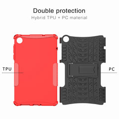 Tire Texture TPU + PC Tablet Case with Holder, For Lenovo Tab M8 4th Gen