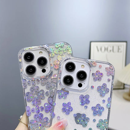Little Star Series Glitter Powder TPU Phone Case, For iPhone 14, For iPhone 14 Pro
