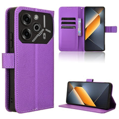 Diamond Texture Leather Phone Case, For Tecno Camon 30 Pro 5G, For Tecno Camon 30 5G / 4G, For Tecno Pova 6 Pro 5G, For Tecno Spark 20 Pro+ 4G