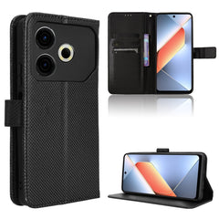 Diamond Texture Leather Phone Case, For Tecno Spark 20 Pro 5G, For Tecno Camon 30 Premier 5G, For Tecno Pova 6 Neo 4G, For Tecno Pova 6 4G