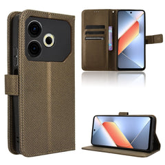Diamond Texture Leather Phone Case, For Tecno Spark 20 Pro 5G, For Tecno Camon 30 Premier 5G, For Tecno Pova 6 Neo 4G, For Tecno Pova 6 4G