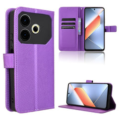 Diamond Texture Leather Phone Case, For Tecno Spark 20 Pro 5G, For Tecno Camon 30 Premier 5G, For Tecno Pova 6 Neo 4G, For Tecno Pova 6 4G