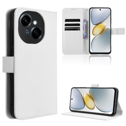 Diamond Texture Leather Phone Case, For Tecno Spark Go 1 / Pop 9 / Spark Go 2025, For Tecno Spark 30C 4G, For Tecno Spark 20 Pro 5G, For Tecno Camon 30 Premier 5G
