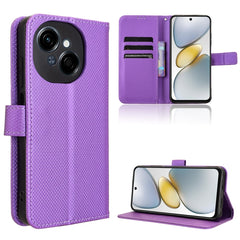 Diamond Texture Leather Phone Case, For Tecno Spark 30 Pro 4G, For Tecno Spark 30 4G, For Tecno Spark Go 1 / Pop 9 / Spark Go 2025, For Tecno Spark 30C 4G