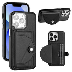 Shockproof Leather Phone Case with Card Holder, For iPhone 13, For iPhone 13 Pro, For iPhone 13 Pro Max, For iPhone 12 / 12 Pro
