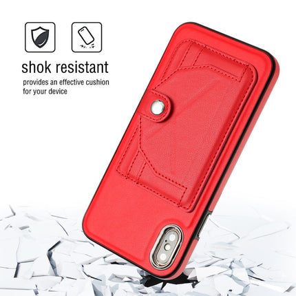 Shockproof Leather Phone Case with Card Holder, For iPhone XS Max, For iPhone XR, For iPhone X / XS, For iPhone SE 2022/SE 2020/6/7/8