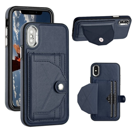 Shockproof Leather Phone Case with Card Holder, For iPhone XS Max, For iPhone XR, For iPhone X / XS, For iPhone SE 2022/SE 2020/6/7/8