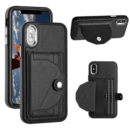 Shockproof Leather Phone Case with Card Holder, For iPhone XS Max, For iPhone XR, For iPhone X / XS, For iPhone SE 2022/SE 2020/6/7/8