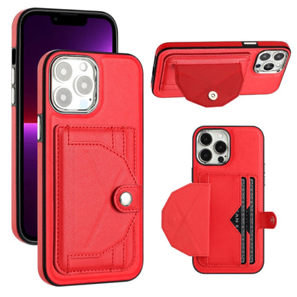 Shockproof Leather Phone Case with Card Holder, For iPhone 15 Pro Max, For iPhone 14, For iPhone 14 Plus, For iPhone 15 Pro