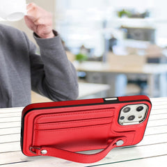 Shockproof Leather Phone Case with Wrist Strap, For iPhone 12 Pro Max, For iPhone 11, For iPhone 11 Pro, For iPhone 11 Pro Max