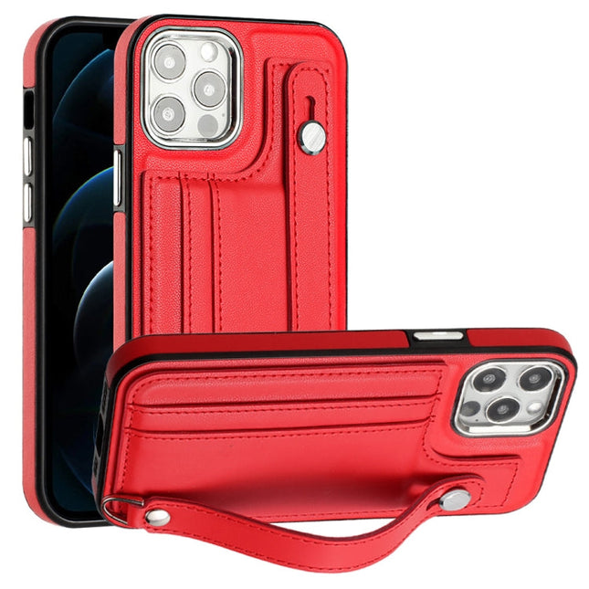 Shockproof Leather Phone Case with Wrist Strap, For iPhone 12 Pro Max, For iPhone 11, For iPhone 11 Pro, For iPhone 11 Pro Max