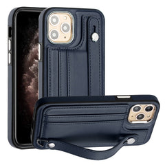 Shockproof Leather Phone Case with Wrist Strap, For iPhone 12 Pro Max, For iPhone 11, For iPhone 11 Pro, For iPhone 11 Pro Max