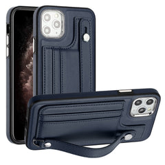 Shockproof Leather Phone Case with Wrist Strap, For iPhone 12 Pro Max, For iPhone 11, For iPhone 11 Pro, For iPhone 11 Pro Max