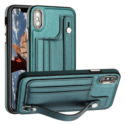 Shockproof Leather Phone Case with Wrist Strap, For iPhone XS Max, For iPhone XR, For iPhone X / XS, For iPhone SE 2022/SE 2020/6/7/8