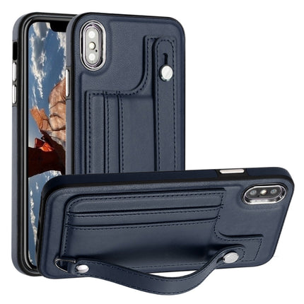 Shockproof Leather Phone Case with Wrist Strap, For iPhone XS Max, For iPhone XR, For iPhone X / XS, For iPhone SE 2022/SE 2020/6/7/8