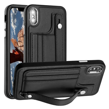 Shockproof Leather Phone Case with Wrist Strap, For iPhone XS Max, For iPhone XR, For iPhone X / XS, For iPhone SE 2022/SE 2020/6/7/8