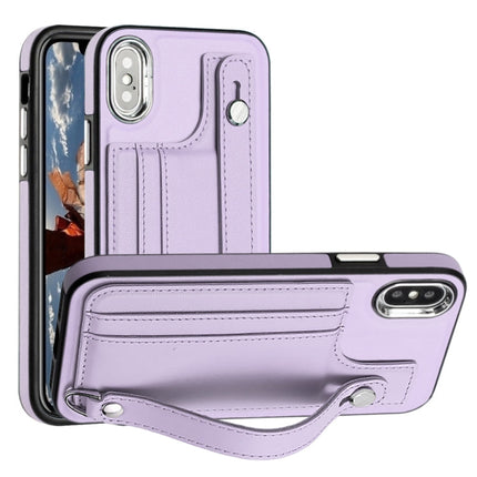 Shockproof Leather Phone Case with Wrist Strap, For iPhone XS Max, For iPhone XR, For iPhone X / XS, For iPhone SE 2022/SE 2020/6/7/8