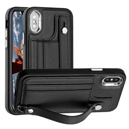 Shockproof Leather Phone Case with Wrist Strap, For iPhone XS Max, For iPhone XR, For iPhone X / XS, For iPhone SE 2022/SE 2020/6/7/8