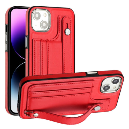 Shockproof Leather Phone Case with Wrist Strap, For iPhone 15 Plus, For iPhone 14 Pro, For iPhone 15, For iPhone 14 Pro Max