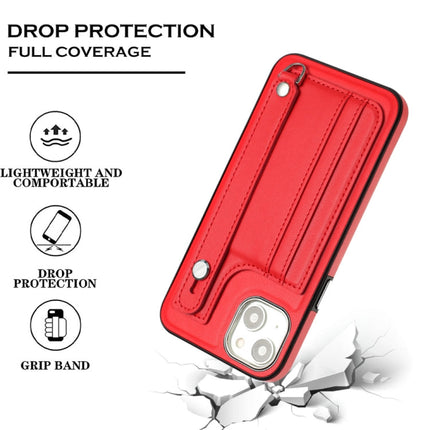 Shockproof Leather Phone Case with Wrist Strap, For iPhone 15 Plus, For iPhone 14 Pro, For iPhone 15, For iPhone 14 Pro Max