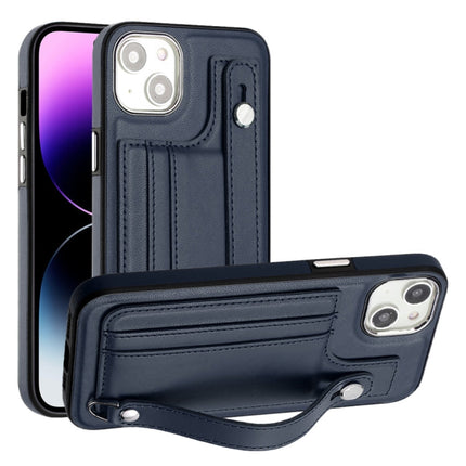 Shockproof Leather Phone Case with Wrist Strap, For iPhone 15 Plus, For iPhone 14 Pro, For iPhone 15, For iPhone 14 Pro Max