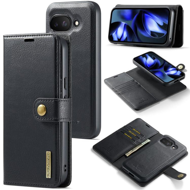 DG.MING Crazy Horse Texture Detachable Magnetic Leather Phone Case, For Google Pixel 9a, For Google Pixel 8A, For Google Pixel 8 Pro, For Google Pixel 8