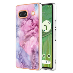 Electroplating Marble Dual-side IMD Phone Case, For Google Pixel 7a