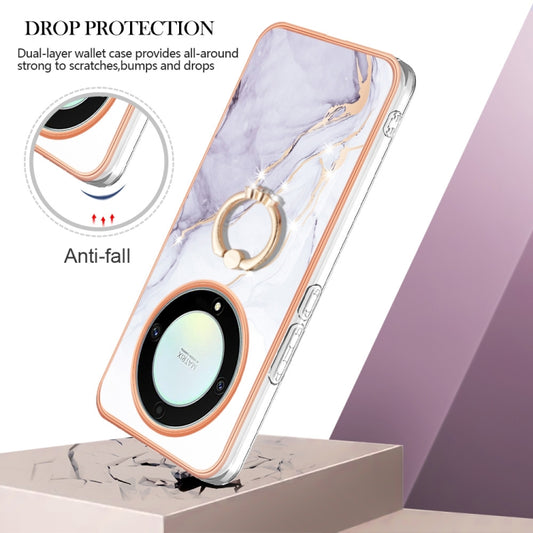 Electroplating Marble IMD TPU Phone Case with Ring Holder, For Honor X9a / Magic5 Lite, For Honor X7a, For Honor X8 5G / X6 4G, For Honor X7, For Honor X8 4G