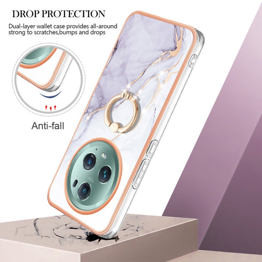 Electroplating Marble IMD TPU Phone Case with Ring Holder