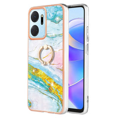 Electroplating Marble IMD TPU Phone Case with Ring Holder