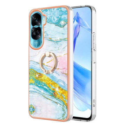 Electroplating Marble IMD TPU Phone Case with Ring Holder, For Honor X9b, For Honor X6a, For Honor 90 Lite 5G, For Honor 90 5G
