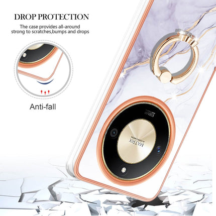 Electroplating Marble IMD TPU Phone Case with Ring Holder, For Honor X9b, For Honor X6a, For Honor 90 Lite 5G, For Honor 90 5G